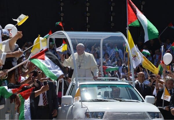 Popemobile becomes a mobile health clinic for Gaza children