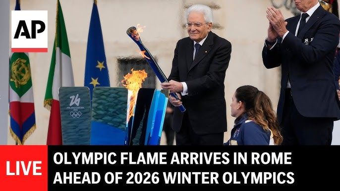 Olympics flame arrives in Rome ahead of Winter Games