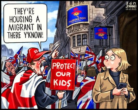 Ben Jennings on migration and the hard right – cartoon