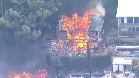 We've lost everything': Australia wildfire rips through homes