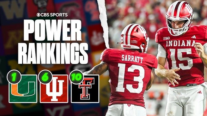 🏈 CFB Power Rankings: Texas Tech into top five